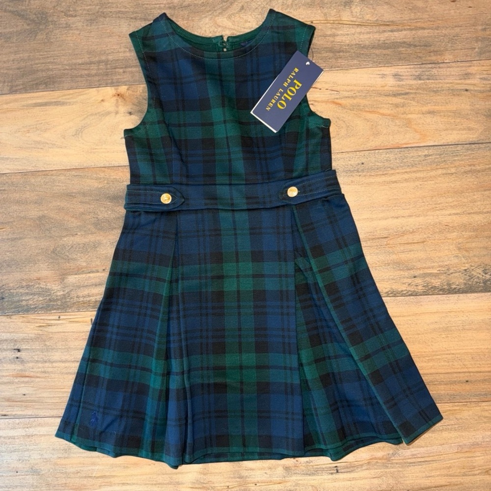 Polo by Ralph Lauren Kids Plaid Dress - Green and Blue size 3t new